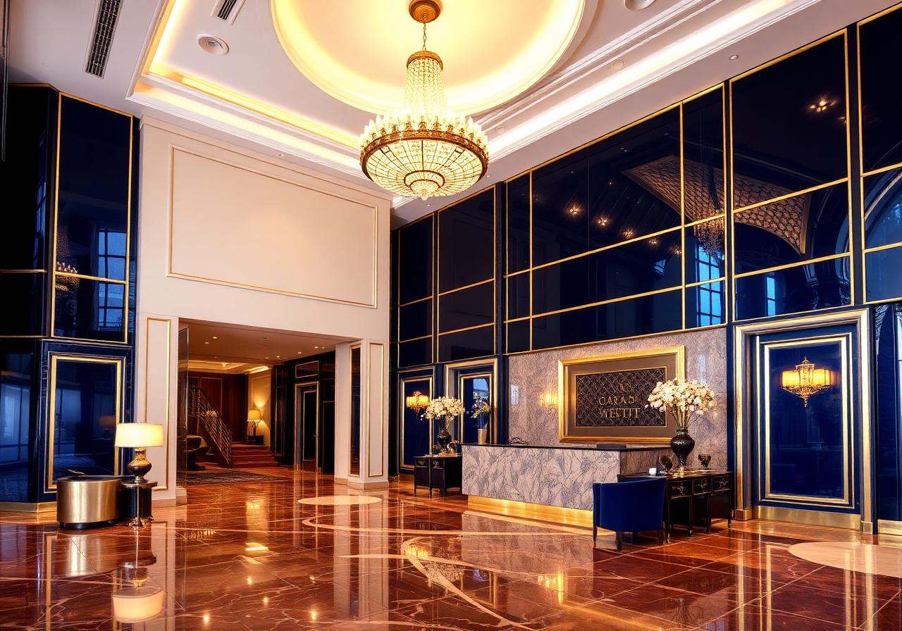 Luxury reception at Om Sai Ram Hotel